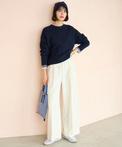 UNFILO / アンフィーロ その他パンツ | ブラッシュドジャージー ワイドパンツ(アイボリー)