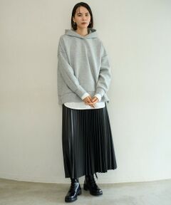 UNFILO / アンフィーロ ロング・マキシ丈スカート | 【野呂佳代さん着用】フェイクレザー プリーツスカート