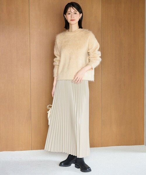 UNFILO / アンフィーロ ロング・マキシ丈スカート | 【野呂佳代さん着用】フェイクレザー プリーツスカート | 詳細1