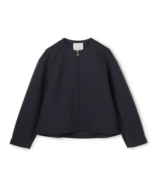 UNFILO / アンフィーロ ノーカラージャケット | ダブルフェイスジャージー ZIPアウター | 詳細1