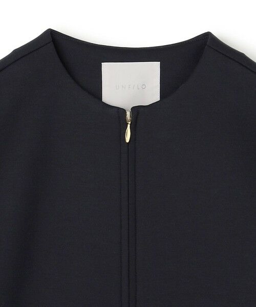 UNFILO / アンフィーロ ノーカラージャケット | ダブルフェイスジャージー ZIPアウター | 詳細3