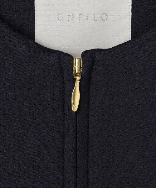 UNFILO / アンフィーロ ノーカラージャケット | ダブルフェイスジャージー ZIPアウター | 詳細6