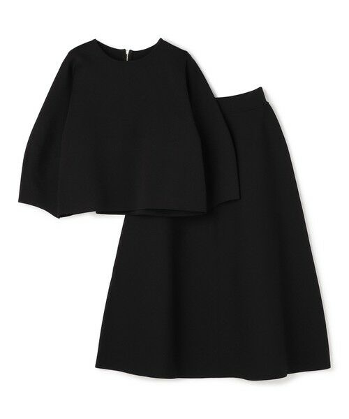 UNFILO / アンフィーロ セットアップ | BEAUTY FORM KNIT フレアスカート セットアップ(ブラック)