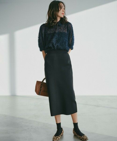 UNFILO / アンフィーロ セットアップ | 【セレモニー】BEAUTY FORM KNIT ペプラムセットアップ | 詳細25
