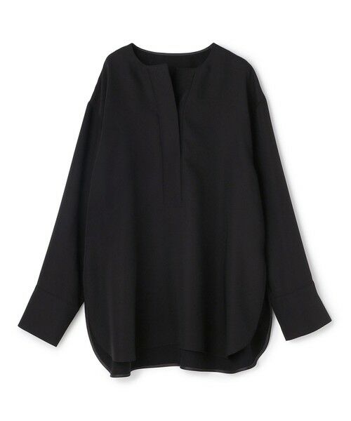 UNFILO / アンフィーロ シャツ・ブラウス | 【セットアップ着用可】ドライダブルクロス スキッパーブラウス（ブラック）