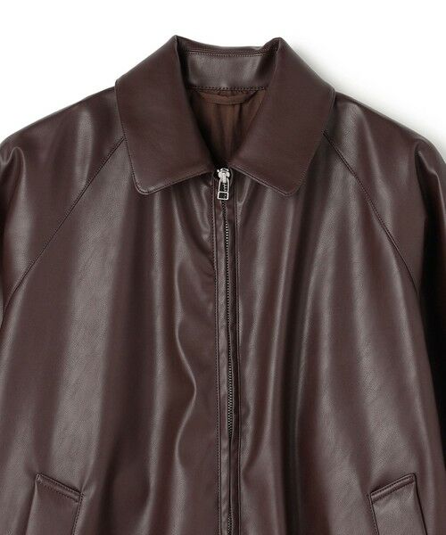 UNFILO / アンフィーロ ブルゾン | アラエルレザーライク ブルゾン | 詳細2