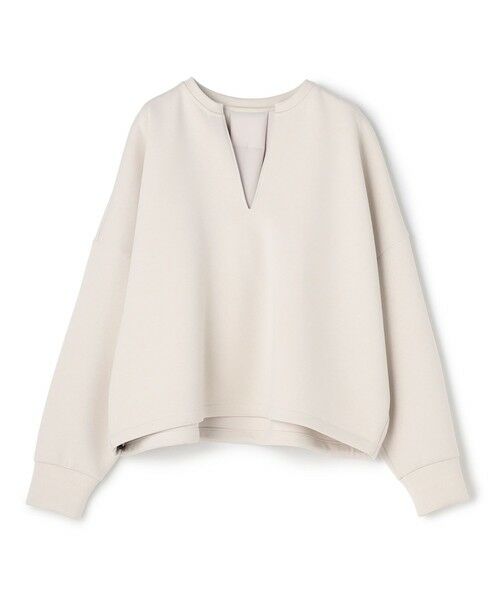 UNFILO / アンフィーロ スウェット | BEAUTY FORM JERSEY キーネック トップス（グレージュ）