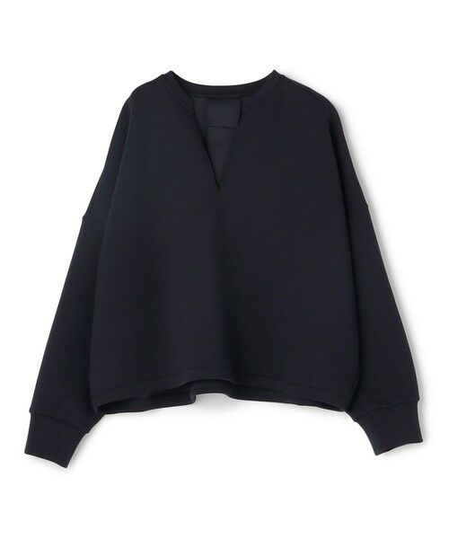 UNFILO / アンフィーロ スウェット | BEAUTY FORM JERSEY キーネック トップス（ネイビー）