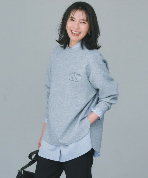 UNFILO / アンフィーロ スウェット | BEAUTY FORM JERSEY 刺繍ロゴ プルオーバー（TOPグレー）