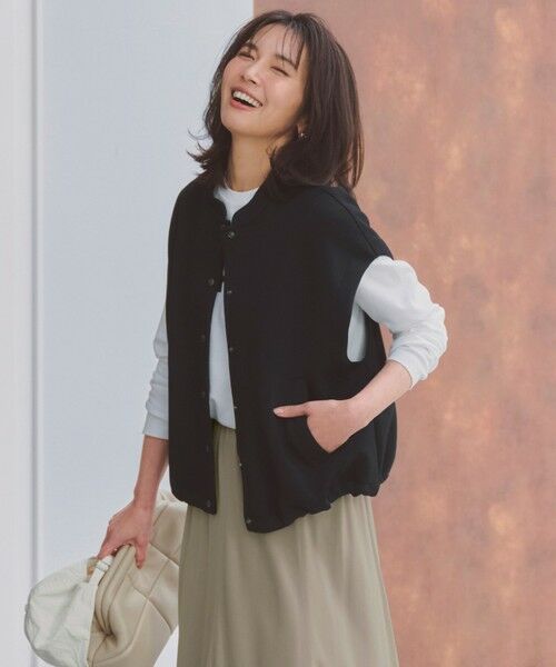 UNFILO / アンフィーロ ベスト | BEAUTY FORM JERSEY スリーブレス ブルゾン | 詳細1