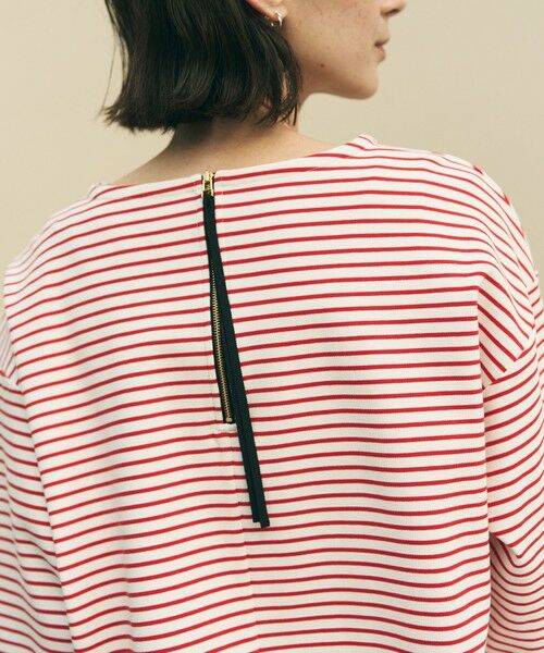 UNFILO / アンフィーロ カットソー | ドライタッチリブ バックZIP ボーダートップス | 詳細7