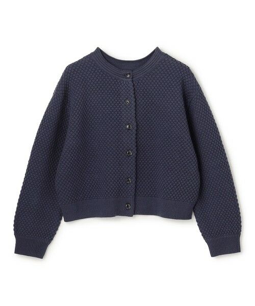 UNFILO / アンフィーロ カーディガン・ボレロ | 【前後着用可能】ポップコーンニット 2WAYカーディガン（ネイビー）