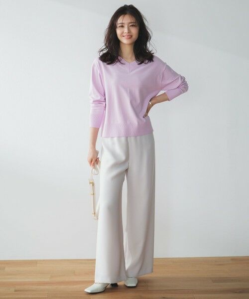 UNFILO / アンフィーロ ニット・セーター | マイビューティニット Vネック | 詳細11