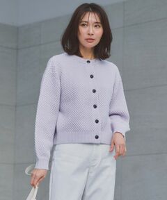 UNFILO / アンフィーロ カーディガン・ボレロ | 【前後着用可能】ポップコーンニット 2WAYカーディガン