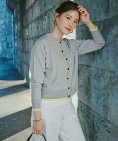 UNFILO / アンフィーロ カーディガン・ボレロ | マイビューティニット バイカラー カーディガン