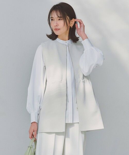 UNFILO / アンフィーロ ベスト | 【セレモニー】BEAUTY FORM KNIT ZIPジレ（グレージュ）