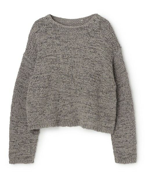UNFILO / アンフィーロ ニット・セーター | テープヤーンニット プルオーバー（チャコール）