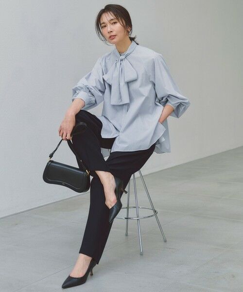 UNFILO / アンフィーロ その他パンツ | 【ウエストゴム】ドライダブルクロス タックテーパードパンツ | 詳細2