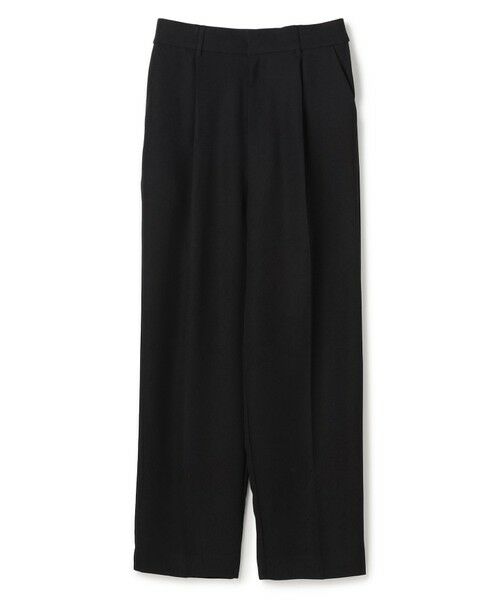 UNFILO / アンフィーロ その他パンツ | 【ウエストゴム】ドライダブルクロス タックテーパードパンツ（ブラック）