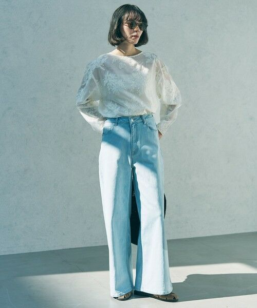 UNFILO / アンフィーロ シャツ・ブラウス | 【前後着用可能の2WAY仕様】ボタニカル エンブロイダリー ブラウス | 詳細9