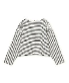 ハイツイストスムース バックZIP ボーダートップス