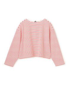 UNFILO / アンフィーロ カットソー | ハイツイストスムース バックZIP ボーダートップス