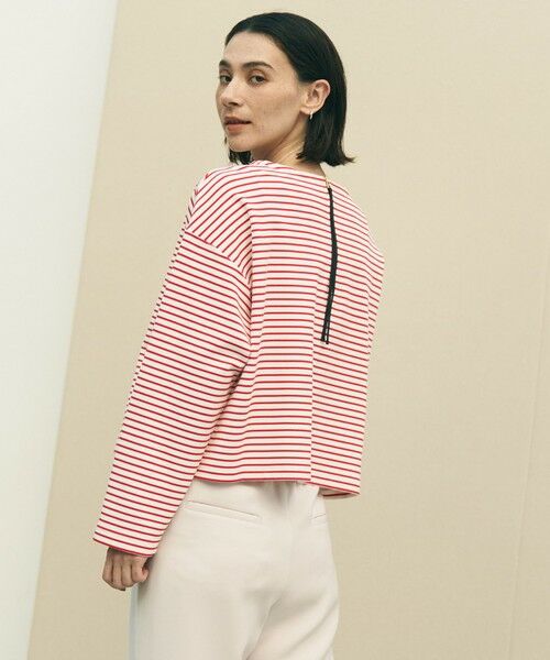 UNFILO / アンフィーロ カットソー | ドライタッチリブ バックZIP ボーダートップス | 詳細6