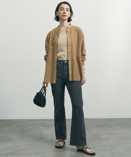 UNFILO / アンフィーロ シャツ・ブラウス | ブロックレース バンドカラーシャツ | 詳細6