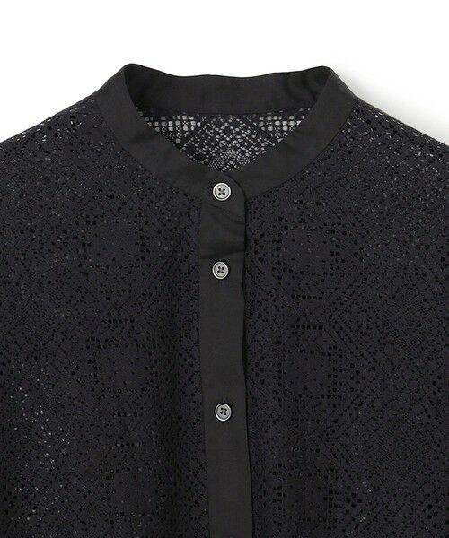 UNFILO / アンフィーロ シャツ・ブラウス | ブロックレース バンドカラーシャツ | 詳細13