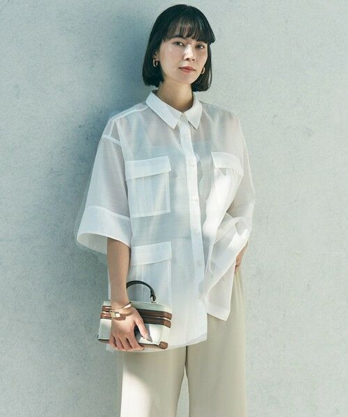 UNFILO / アンフィーロ シャツ・ブラウス | シアー サファリシャツ | 詳細1