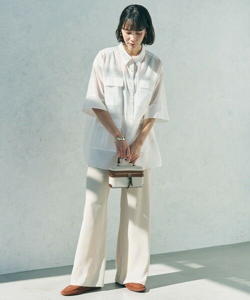 UNFILO / アンフィーロ シャツ・ブラウス | シアー サファリシャツ | 詳細4