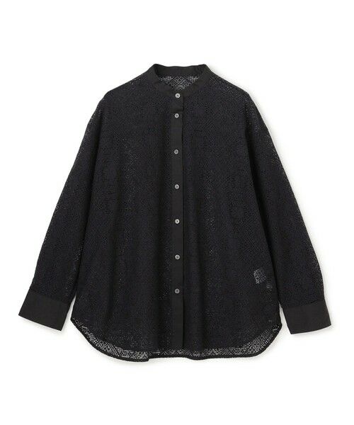 UNFILO / アンフィーロ シャツ・ブラウス | ブロックレース バンドカラーシャツ | 詳細12