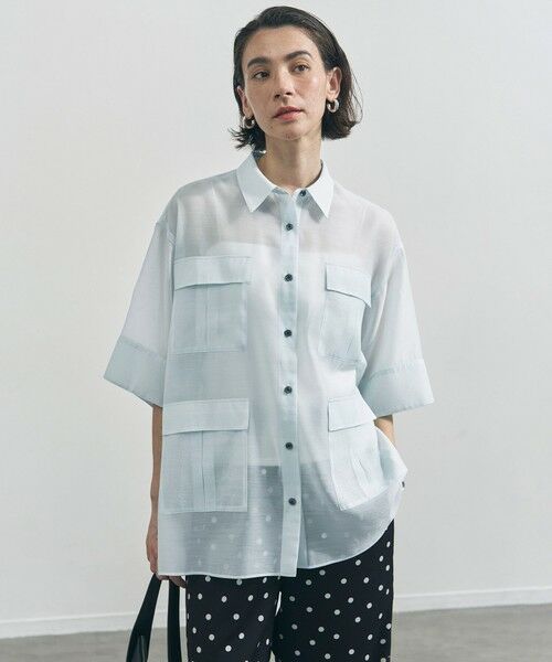 UNFILO / アンフィーロ シャツ・ブラウス | シアー サファリシャツ | 詳細6