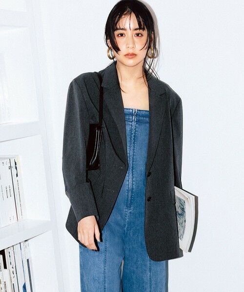 UNFILO / アンフィーロ テーラードジャケット | 【セットアップ着用可】マイビューティ オーバージャケット（チャコール）