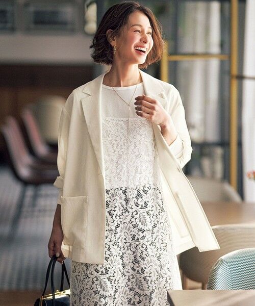 UNFILO / アンフィーロ テーラードジャケット | シアー オーバージャケット（エクリュ）