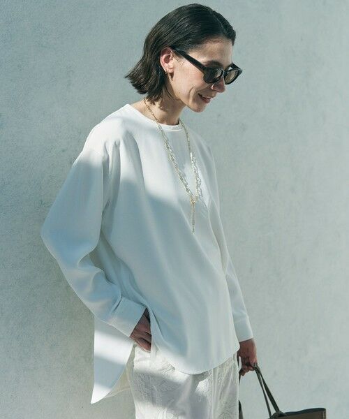 UNFILO / アンフィーロ シャツ・ブラウス | ジョーゼット ラウンドテール プルオーバー | 詳細3