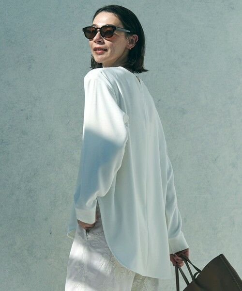 UNFILO / アンフィーロ シャツ・ブラウス | ジョーゼット ラウンドテール プルオーバー | 詳細4