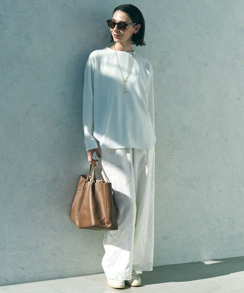 UNFILO / アンフィーロ シャツ・ブラウス | ジョーゼット ラウンドテール プルオーバー | 詳細6