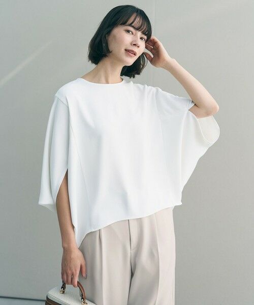 UNFILO / アンフィーロ シャツ・ブラウス | ジョーゼット ドルマンプルオーバー（オフ）