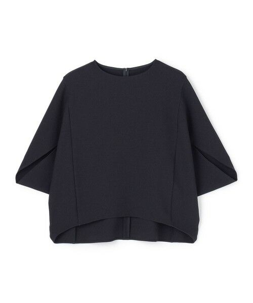 UNFILO / アンフィーロ シャツ・ブラウス | ジョーゼット ドルマンプルオーバー（ネイビー）