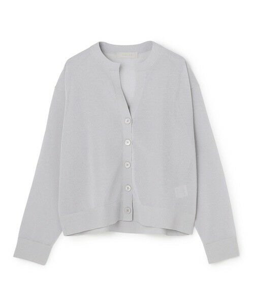 UNFILO / アンフィーロ カーディガン・ボレロ | シアーフォルムニット キーネックカーディガン | 詳細5