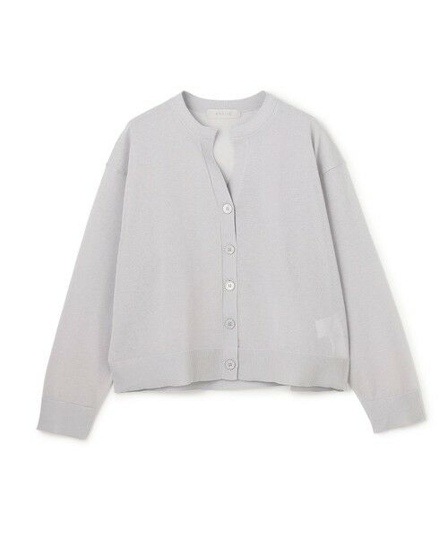 UNFILO / アンフィーロ カーディガン・ボレロ | シアーフォルムニット キーネックカーディガン | 詳細8