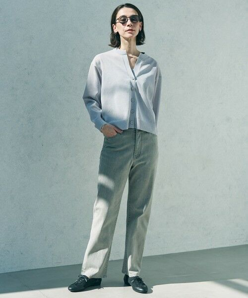 UNFILO / アンフィーロ カーディガン・ボレロ | シアーフォルムニット キーネックカーディガン | 詳細3