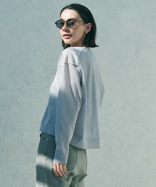 UNFILO / アンフィーロ カーディガン・ボレロ | シアーフォルムニット キーネックカーディガン | 詳細5