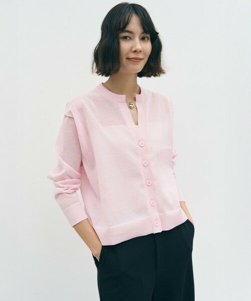 UNFILO / アンフィーロ カーディガン・ボレロ | シアーフォルムニット キーネックカーディガン | 詳細11