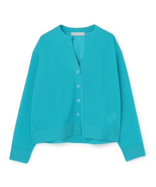 UNFILO / アンフィーロ カーディガン・ボレロ | シアーフォルムニット キーネックカーディガン | 詳細12