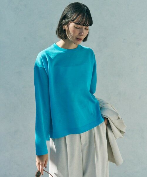 UNFILO / アンフィーロ ニット・セーター | シアーフォルムニット クルーネック | 詳細14