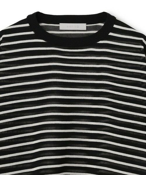 UNFILO / アンフィーロ ニット・セーター | シアーフォルムニット ボーダー | 詳細6