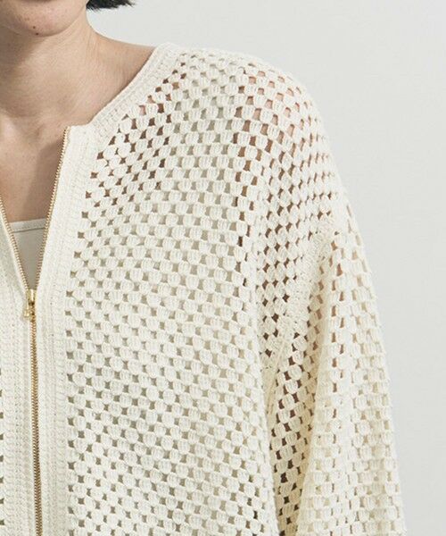 UNFILO / アンフィーロ カーディガン・ボレロ | クロシェレースニット ZIPカーディガン | 詳細2