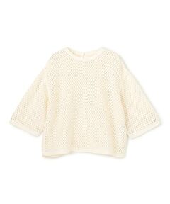 UNFILO / アンフィーロ ニット・セーター | クロシェレースニット ハーフスリーブ プルオーバー